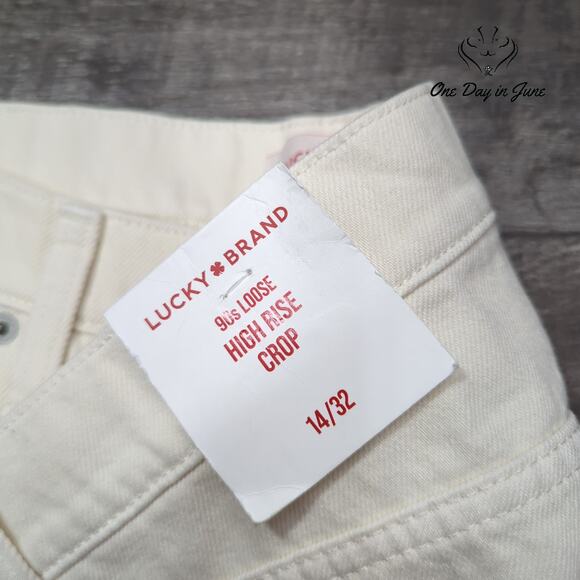 Lucky Brand 90s Loose High Rise Crop Jeans Size 14 - Picture 2 of 6